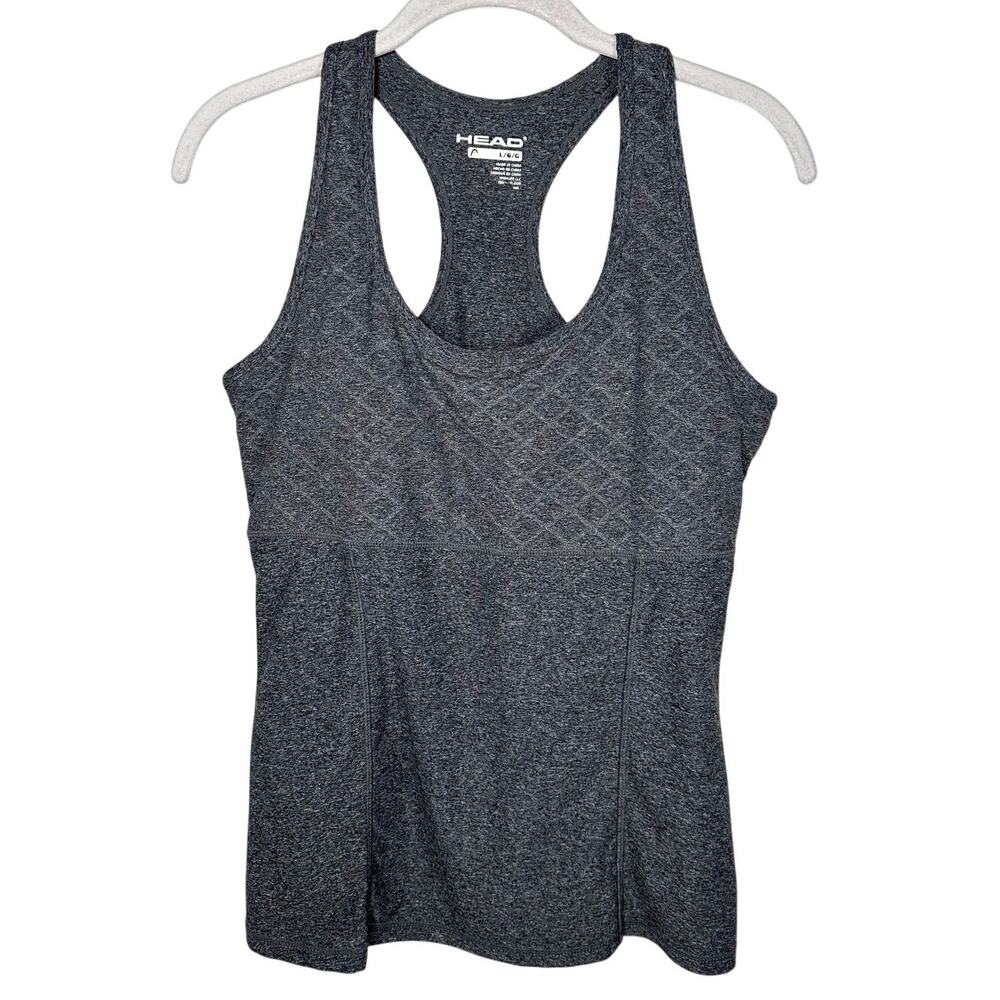 Head Athletic Gray Hidden Cami Racerback Activewear Tank Top Women's Large